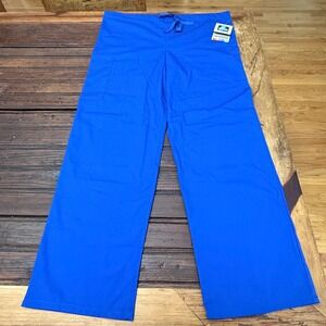 Adar Universal Unisex Scrub Pants Royal Blue Drawstring Cargo Medical Uniform M